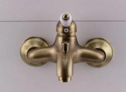 PB Nostalgic bath mixer with hand shower set Bronze