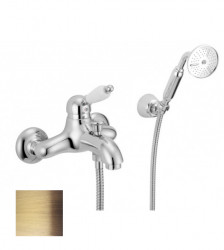 PB Nostalgic bath mixer with hand shower set Bronze