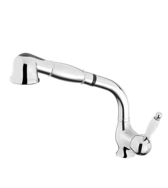 PB Nostalgic kitchen tap with pull-out hand shower chrome