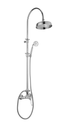 PB Nostalgic Shower Mixer Set with Rain Shower Chrome