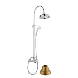 PB Nostalgic Shower Faucet Set with Rain Showerhead Bronze