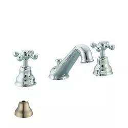 Cisal Arcana Ceramic 3-hole Washbasin Mixer Stainless Steel AC0010202A