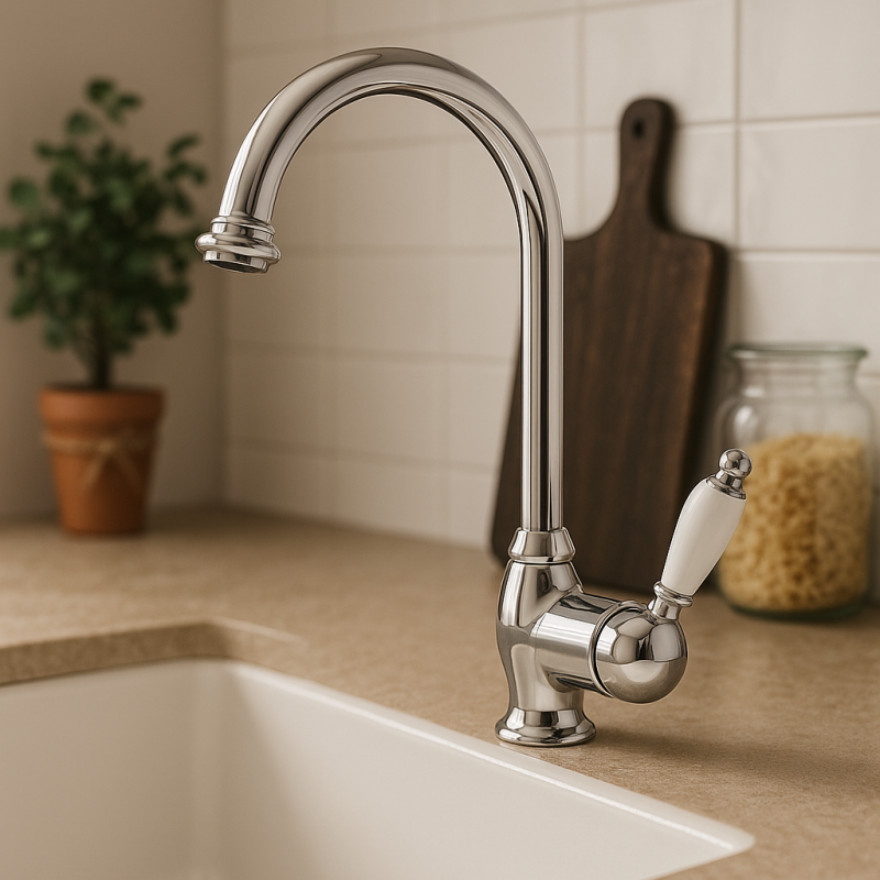 PB classic kitchen tap single lever with swivel spout 200 mm Chrome 1208953113