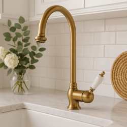 PB classic kitchen tap single lever with swivel spout 200 mm Bronze 1208953114