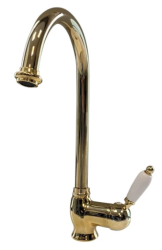 PB classic kitchen tap single lever with swivel spout 200 mm gold 1208953116