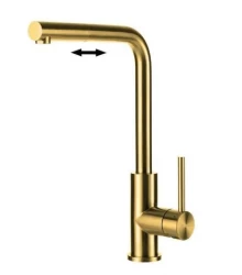 Lorreine Tweed Gold kitchen tap PVD with swivel and removable spout 1208953119