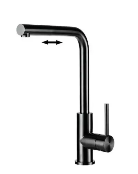 Luxury Tweed gun metal kitchen tap metal with rotatable and removable spout 1208953120