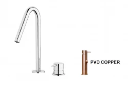 Waterevolution Flow 2-hole sink faucet PVD brushed copper T112VCPE