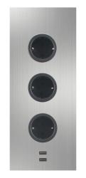 Indux Energy Column with 3 Sockets, Grounding, and Dual USB-A&C Charger, Stainless Steel 1208953216