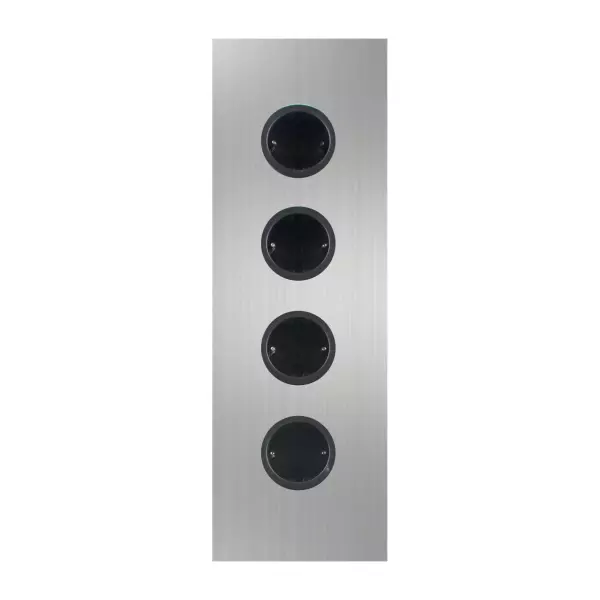 Power socket with 4 outlets earthed stainless steel 1208953218