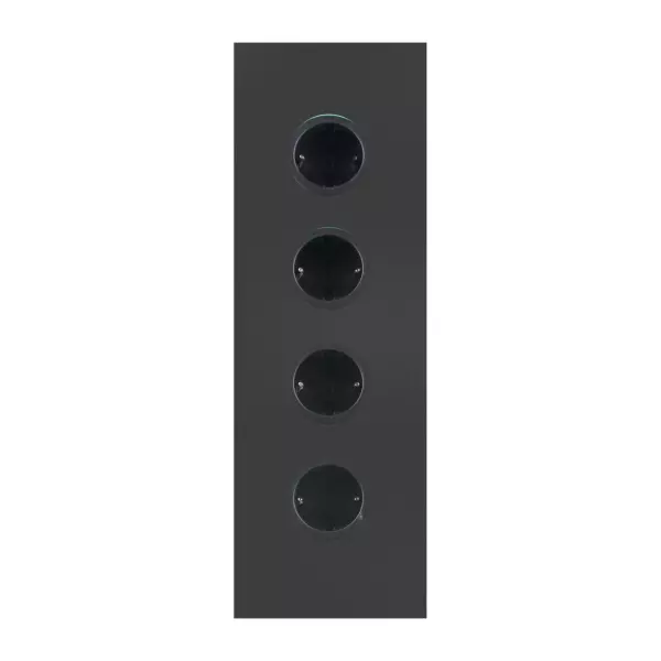 Power socket with 4 earthed outlets black 1208953219