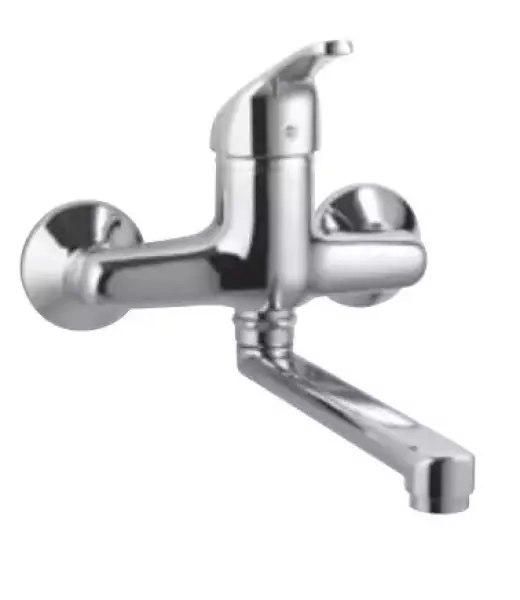 Blusani Kitchen tap Wall tap Chrome with extra long spout total 35.5 cm 1208953263