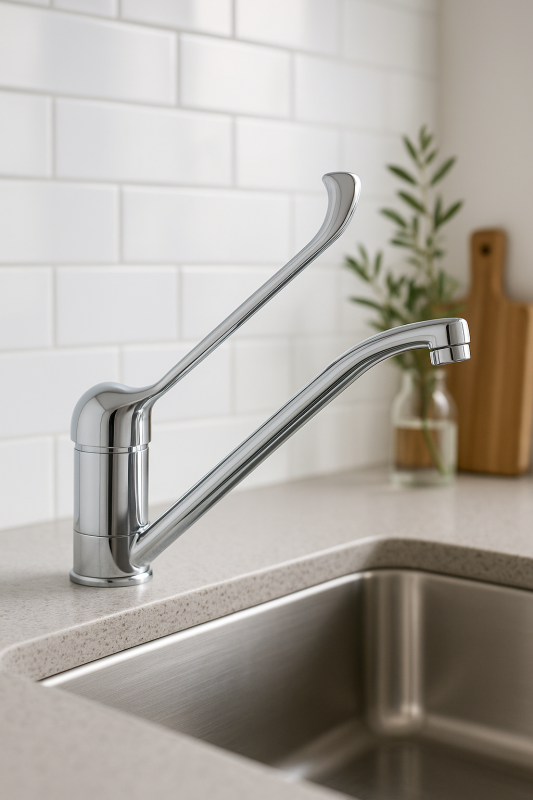 PB Clinic disabled sink faucet with swivel and long lever, chrome spout 1208953266