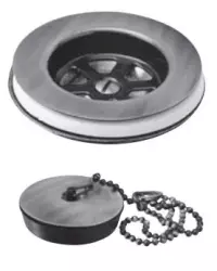 PB Unix fountain and sink plug with stop chain bronze 1208953281