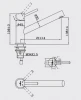 RN Inox rvs lage keukenkraan draaibare uitloop volledig geborsteld RVS 1208953354