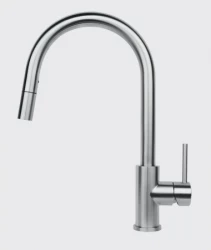 Reginox Huron stainless steel high kitchen tap pull-out swivel spout fully brushed stainless steel R34576