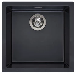 Reginox Amsterdam New model 40 Regi-granite sink Pure black black undermount and inset 1208953362