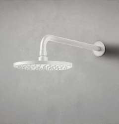 Waterevolution Flow head shower 250mm with wall connection matt white