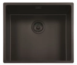 Reginox Amsterdam New Model 50 Regi granite sink Pure Black full black undermount and inset 1208953475