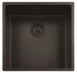 Reginox Amsterdam New model 40 Regi-granite sink Pure black black undermount and inset 1208953476