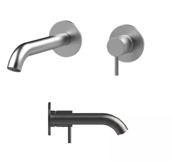 SB Round Gun Metal 316 PVD 162mm  washbasin mixer tap