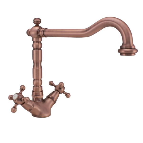 Nostalgic classic kitchen tap V1910 Copper with swivel spout 1208953526