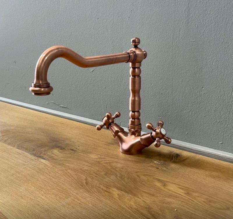 Nostalgic classic kitchen tap V1910 Copper with swivel spout 1208953526
