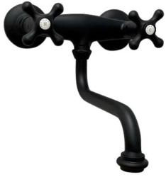 Nostalgic kitchen tap Classic wall tap matt black 1208953529