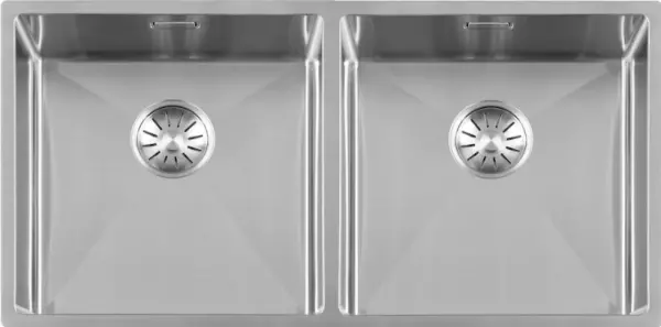 Lorreine Luxe stainless steel double sink 4040 cm flush-mounted undermount and inset 1208953616