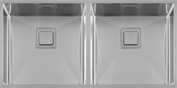 Lorreine Exclusive stainless steel double sink 4040 cm flush-mounted undermount and inset 1208953617