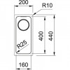 Franke Mythos MYX 110.16 rvs kleine spoelbak 16x40cm onderbouw 1208953659