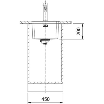 Franke Mythos MYX 110.34 rvs sink 34x40cm undermount 122.0638.197