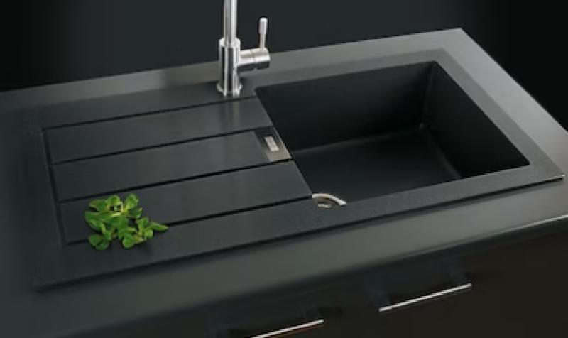 Franke Sirius 2 S2D 611 plastic sink with black drainer surface mount 100x50 143.0634.480