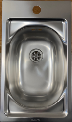 Foster 900 Small Stainless Steel Sink 29x50 cm with Tap Hole Surface-Mounted 1208953723