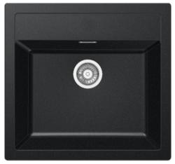 Franke Sirius 2 S2D 610.50 plastic black sink 56x53cm inset with tap hole 114.0271.940