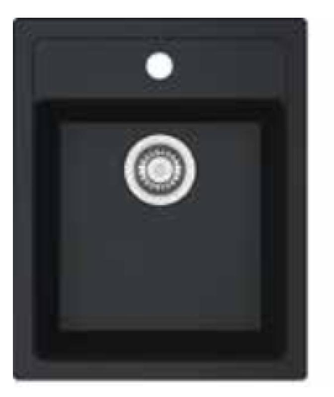 Franke Sirius 2 S2D 610.40 plastic black sink 43x53cm surface mount with faucet hole 114.0568.053