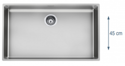 Foster L45 Special 45 cm long Stainless Steel Large Sink 80 x 45 cm Undermount 1208953743