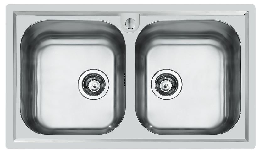 Foster Marine Stainless Steel 316 Double Sink 86x50 cm Built-in 1208953745