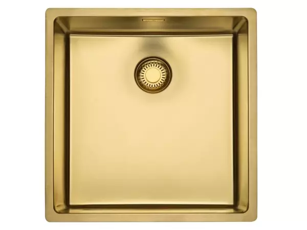 Reginox New York PVD comfort stainless steel sink gold PVD Gold 40x40 flush-mounted undermount and inset 1208953779