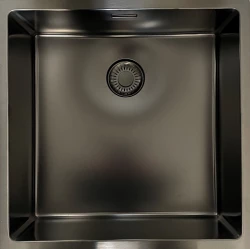 Reginox New York PVD comfort stainless steel sink PVD Gun Metal 40x40 flush-mounted undermount and inset 1208953780