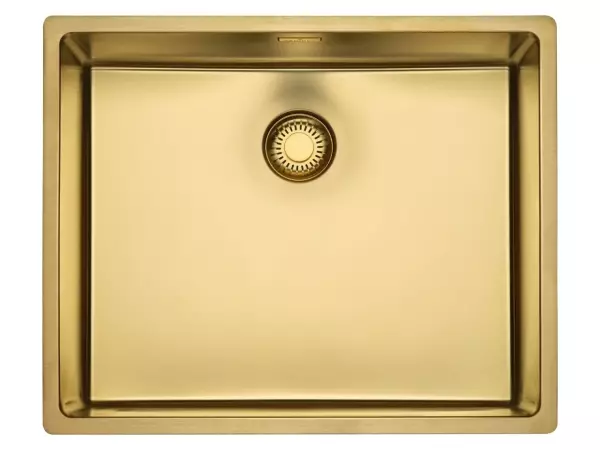 Reginox New York PVD comfort stainless steel sink gold PVD Gold 50x40 flush-mounted undermount and inset 1208953783