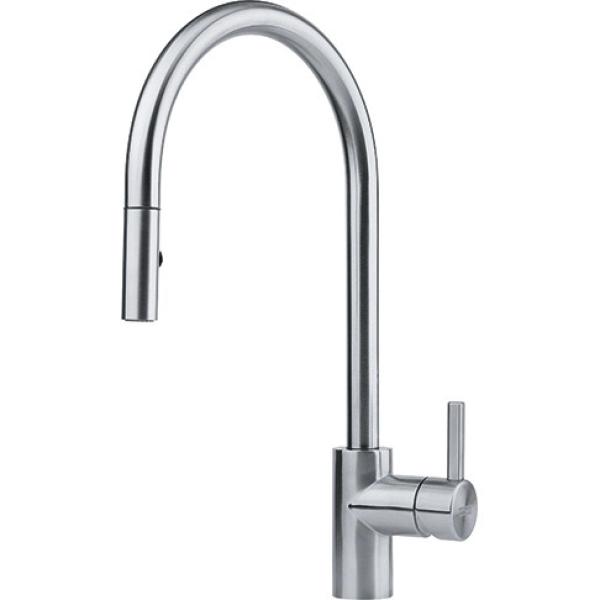 Franke Kitchen tap Eos Neo with spout pull-out spray head completely stainless steel 115.0590.045