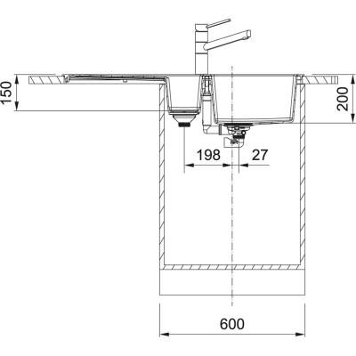 Franke Sirius 2 S2D 651 plastic 1.5 one and a half sink with white drip mount 100x50 143.0634.555