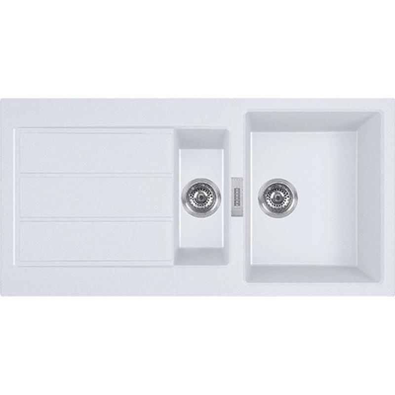Franke Sirius 2 S2D 651 plastic 1.5 one and a half sink with white drip mount 100x50 143.0634.555