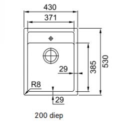 Franke Sirius 2 S2D 610.40 plastic white sink 43x53cm inset with tap hole 114.0568.054