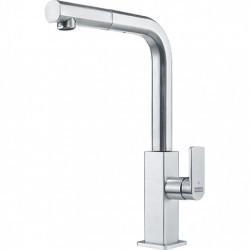 Franke solid stainless steel kitchen tap Mythos with pull-out spout stainless steel 1208953828