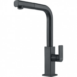 Franke brushed black kitchen tap Mythos with pull-out spout 115.0550.442