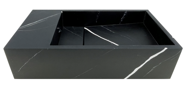 Translation: Solid-S Marble solid surface basin B40xD22xH10cm marble matte black 1208953898