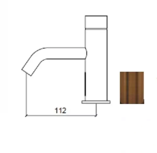 Waterevolution Flow electronic washbasin faucet infrared battery-operated Copper T110ECPE