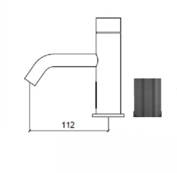 Waterevolution Flow electronic basin tap infrared 230V Gun Metal T110EEGME